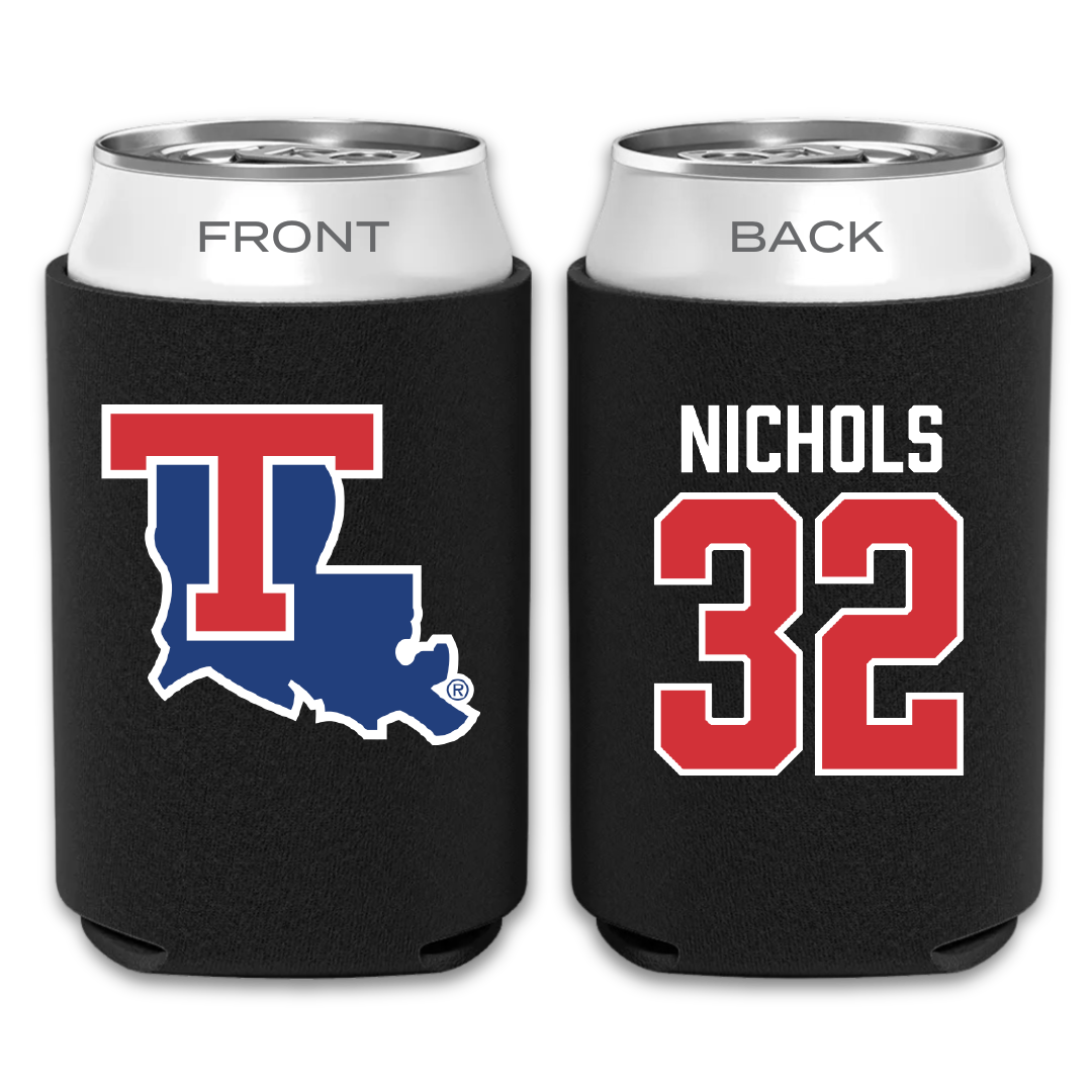 Louisiana Tech University Baseball Black Can Cooler - #32 Luke Nichols