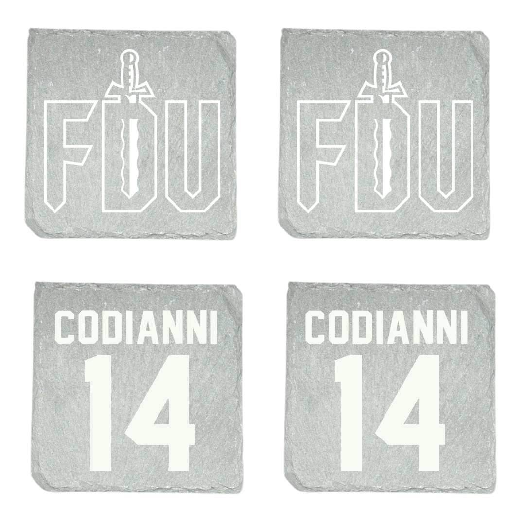 Fairleigh Dickinson University-Metropolitan Campus Lacrosse Stone Coaster (4 Pack)  - #14 Nora Codianni