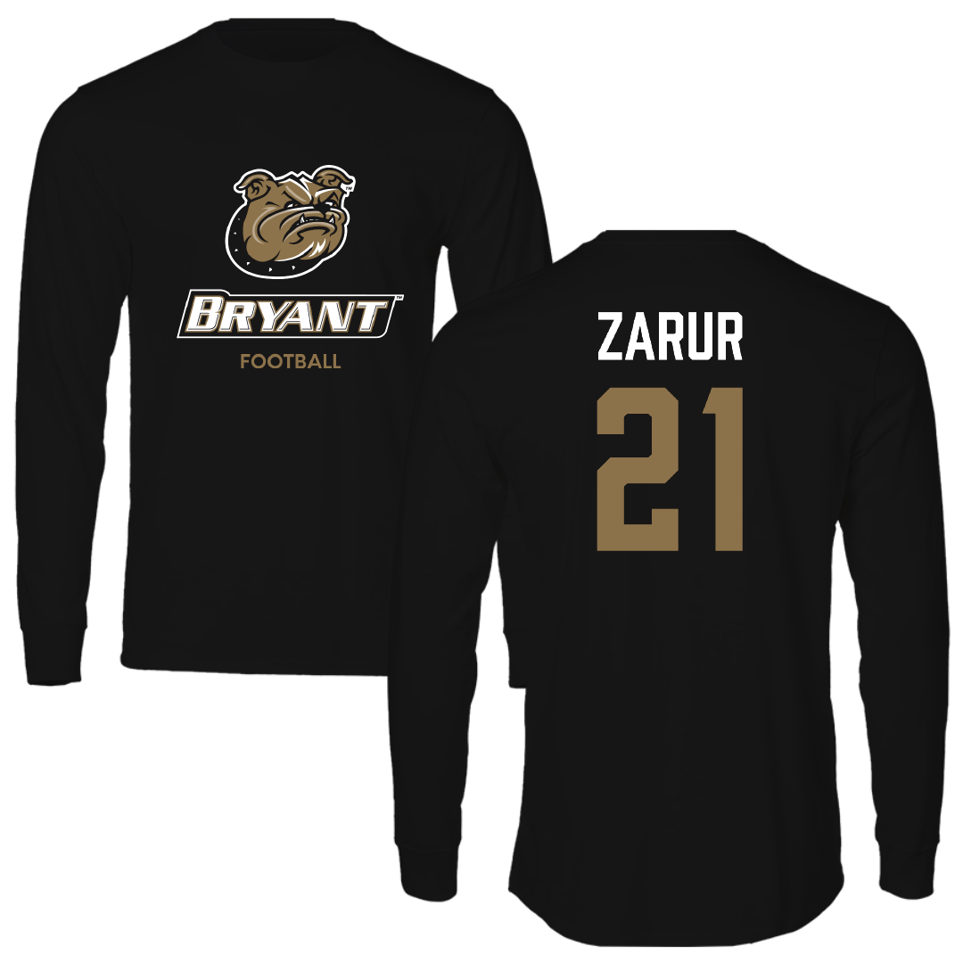 Bryant University Football Black Long Sleeve - #21 Antonio Zarur
