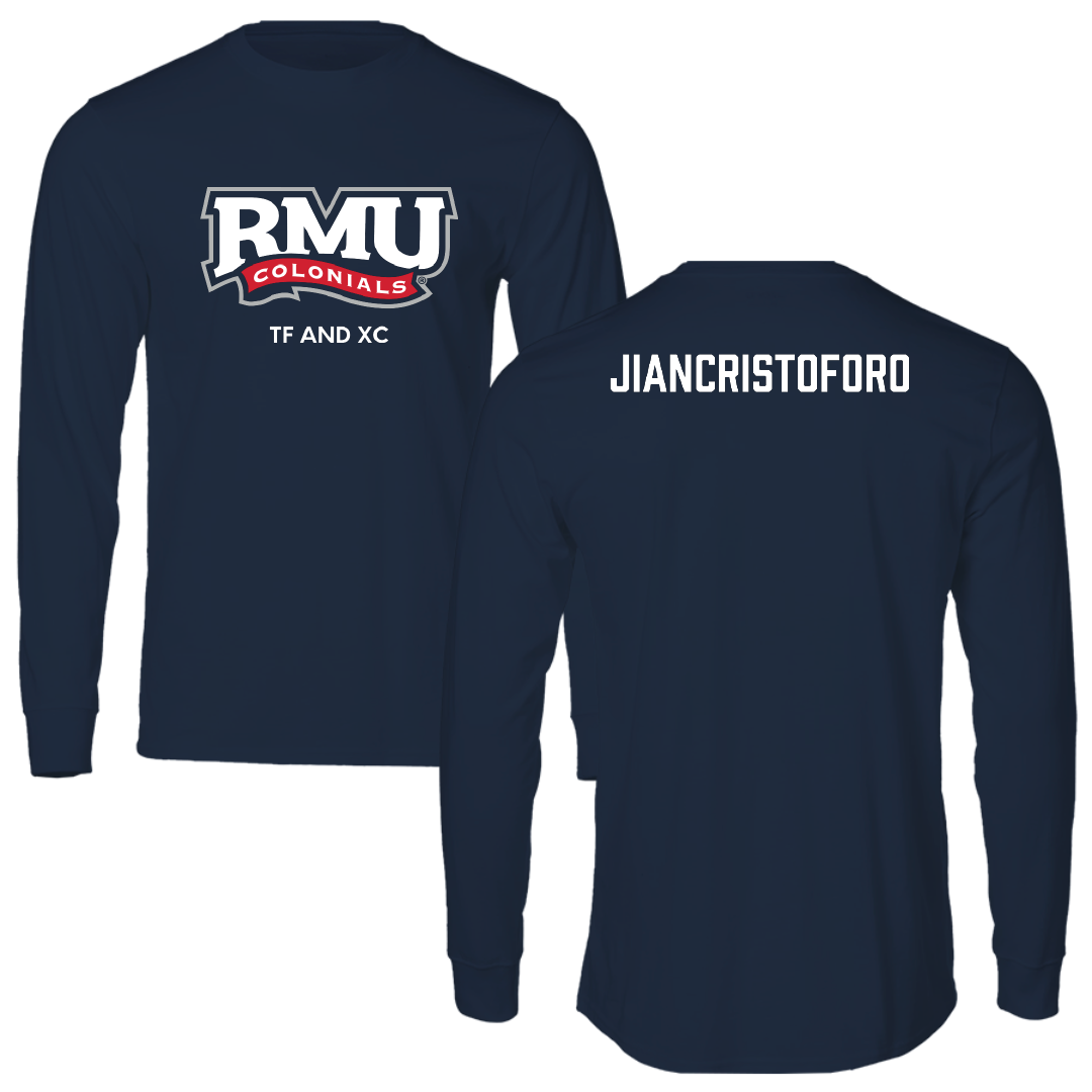 Robert Morris University TF and XC Navy RMU Long Sleeve - Emma Jiancristoforo