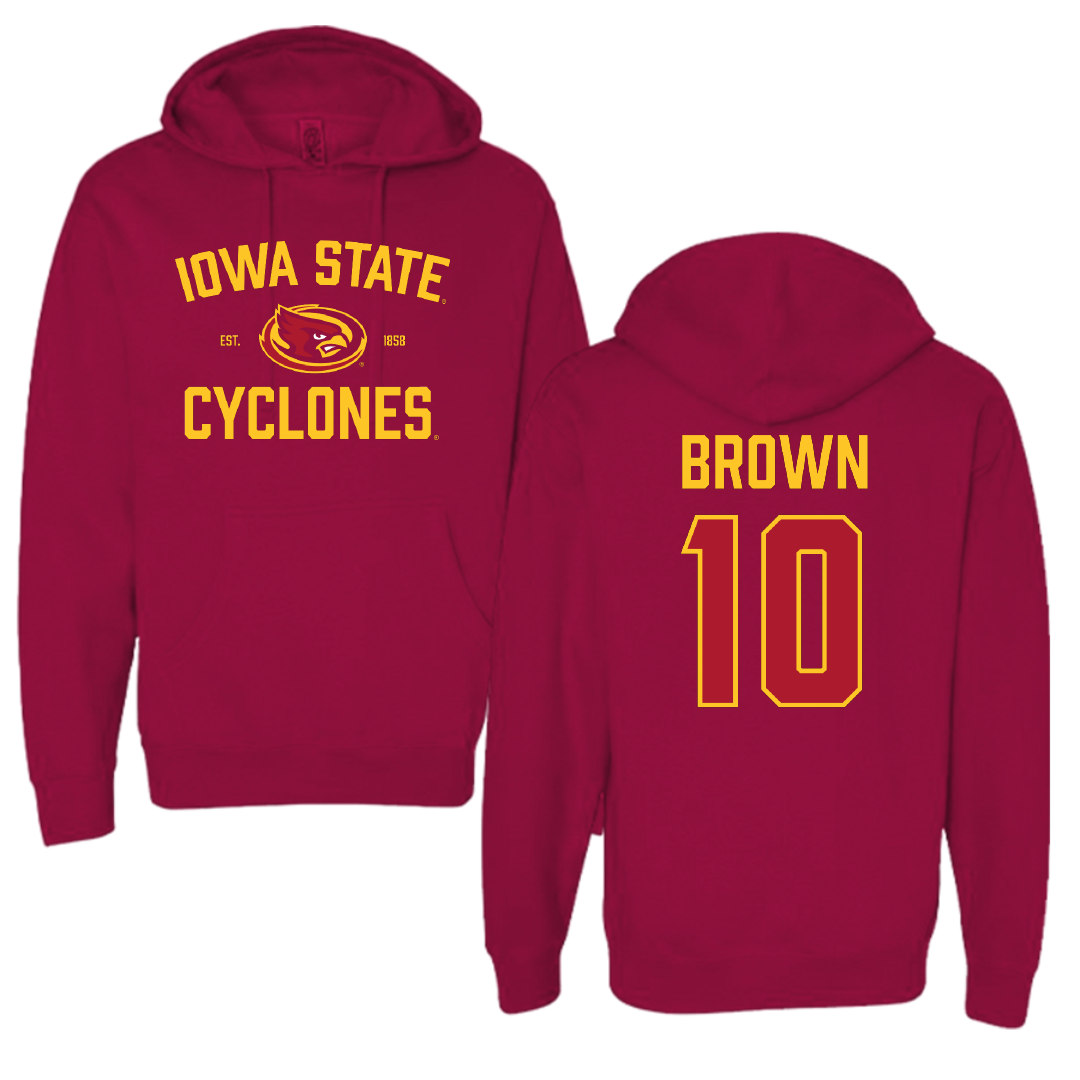 Iowa State University Football Cardinal General Hoodie - #10 Carson Brown