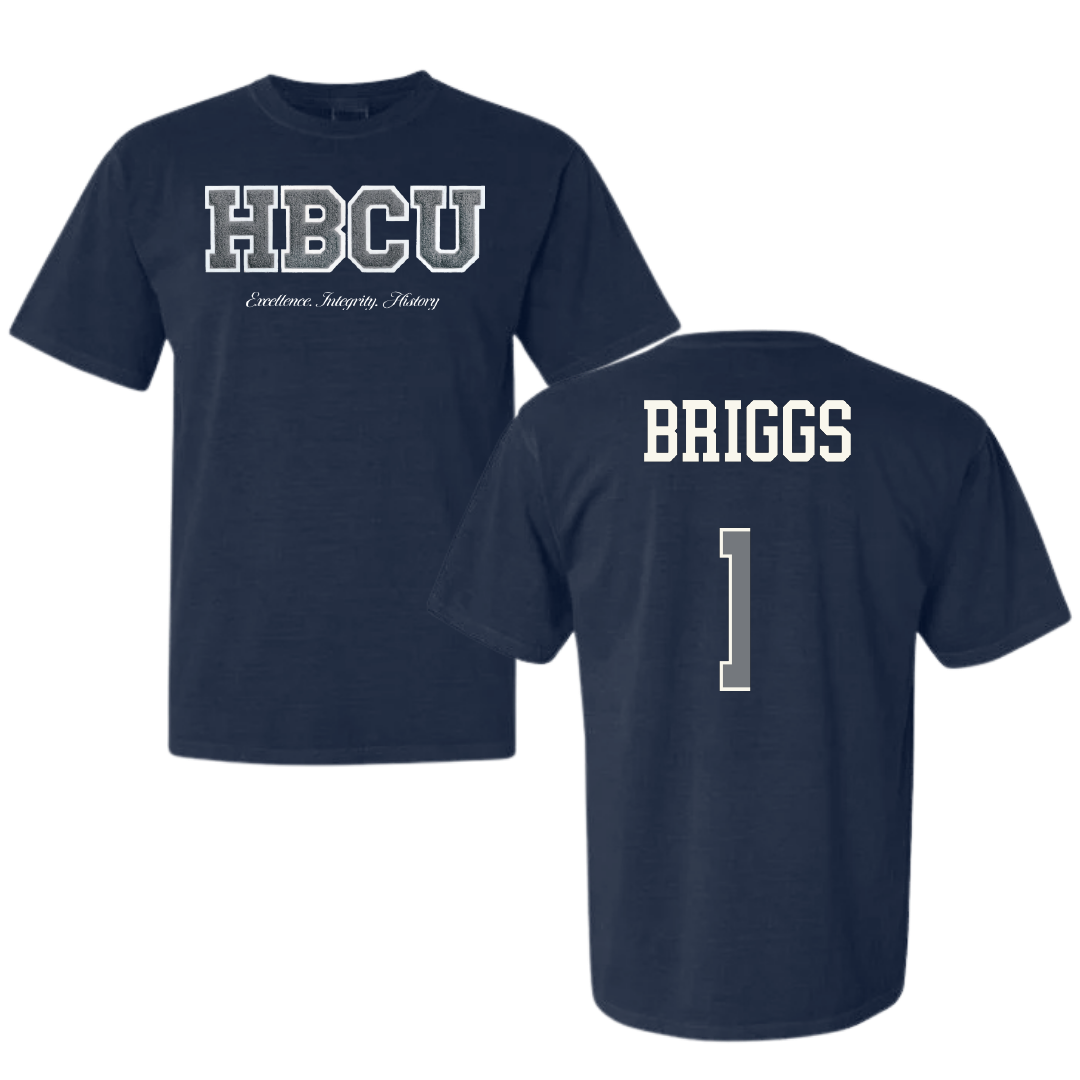 Jackson State University Volleyball (W) Navy HBCU Varsity Comfort Colors Tee - #1 Hope Briggs