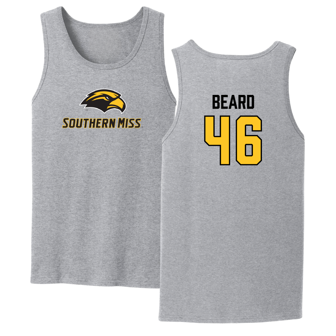 The University of Southern Mississippi Football Sport Gray Tank Top - #46 Luke Beard