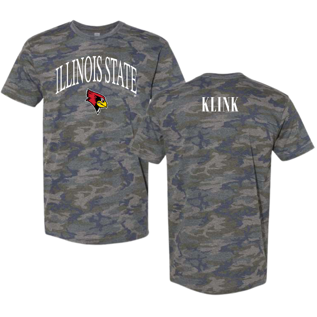 Illinois State University Track and Field Vintage Camo Tee - Jacob Klink