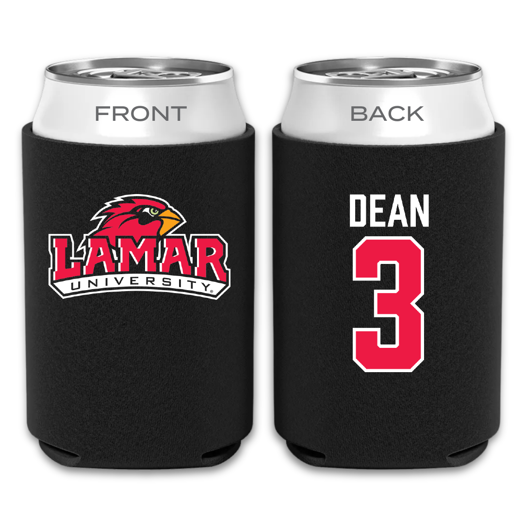 Lamar University Basketball Black Can Cooler - #3 Sabria Dean