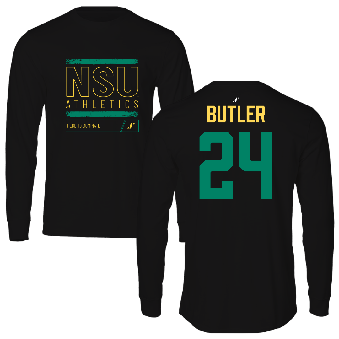 Norfolk State University Football Black Dominate Long Sleeve - #24 Chris Butler
