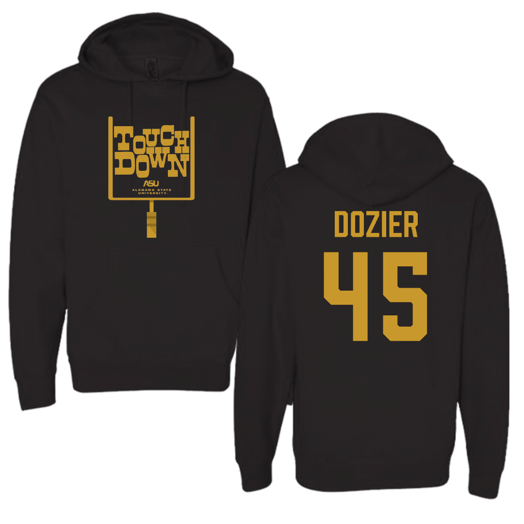 Alabama State University Football Black Touchdown Hoodie - #45 Rico Dozier