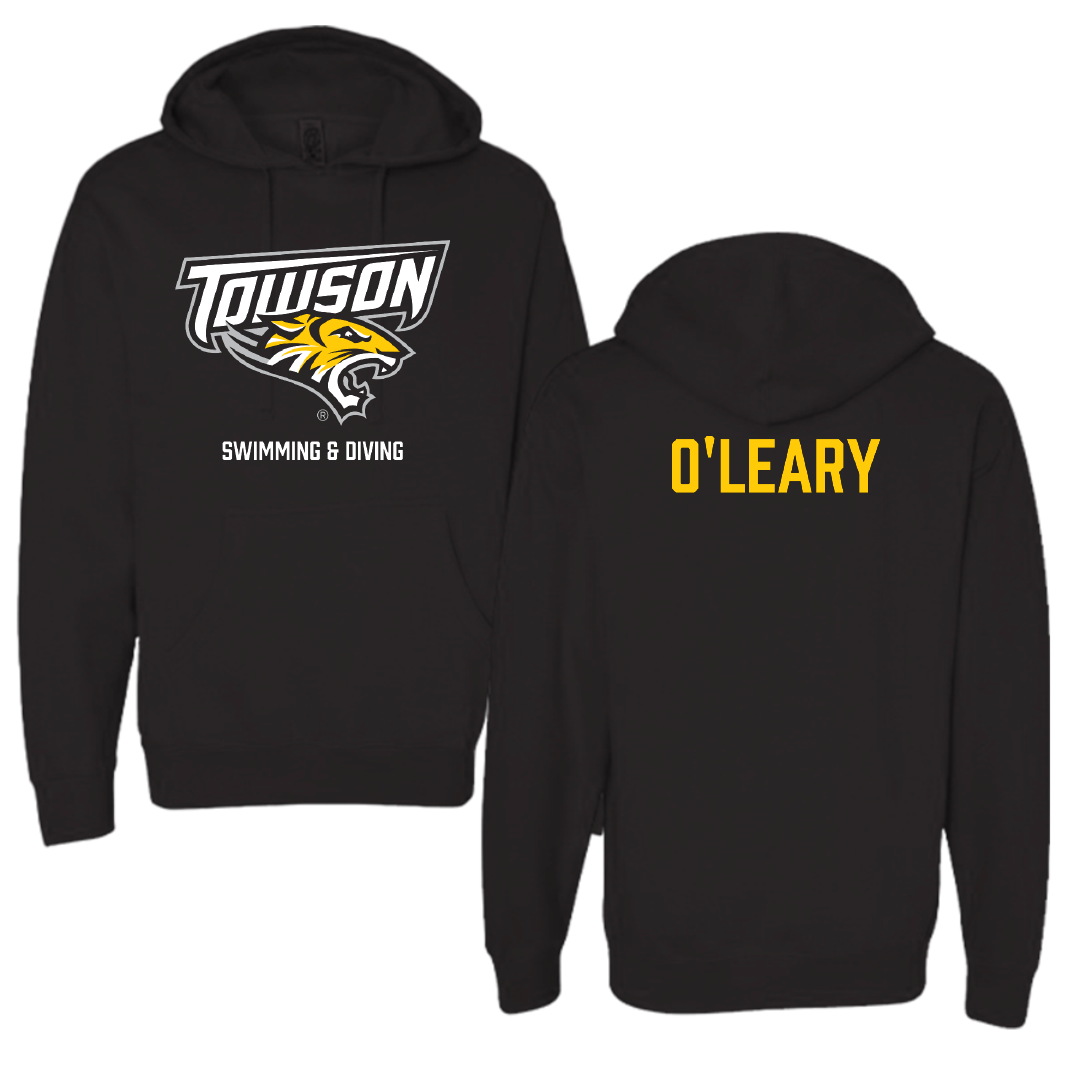 Towson University Swimming & Diving Black Hoodie - Abby O'Leary