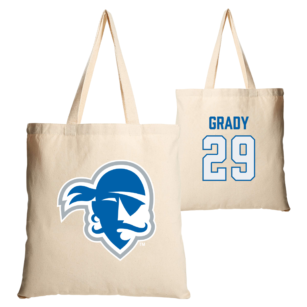 Seton Hall University Baseball Tan Canvas Tote Bag - #29 Shea Grady