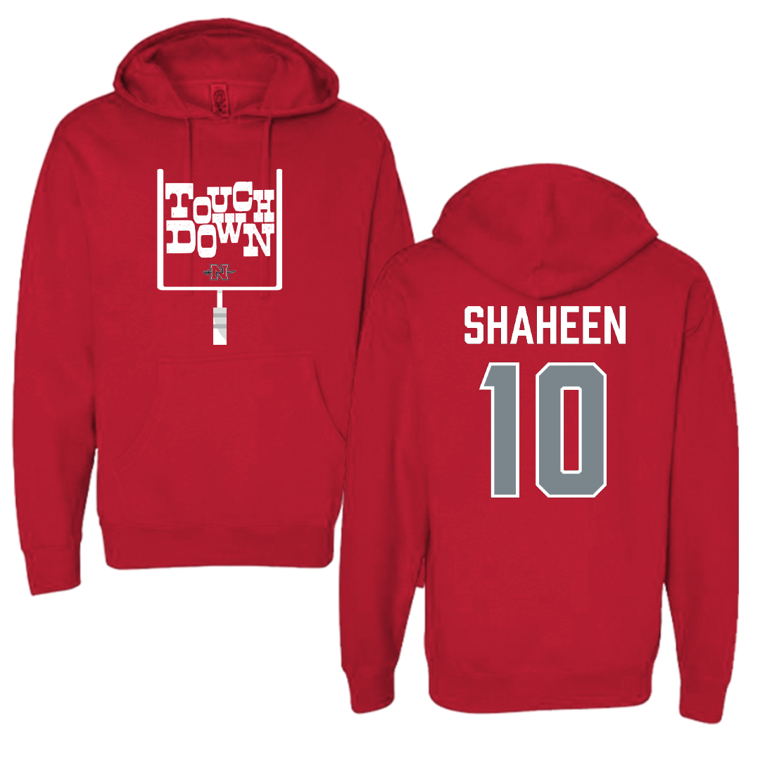 Nicholls State University Football Red Touchdown Hoodie - #10 Hayden Shaheen