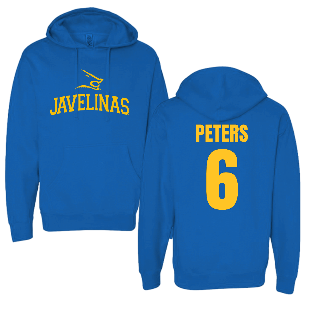 Texas A&M University-Kingsville Football Blue Hoodie - #6 De'Marcus Peters