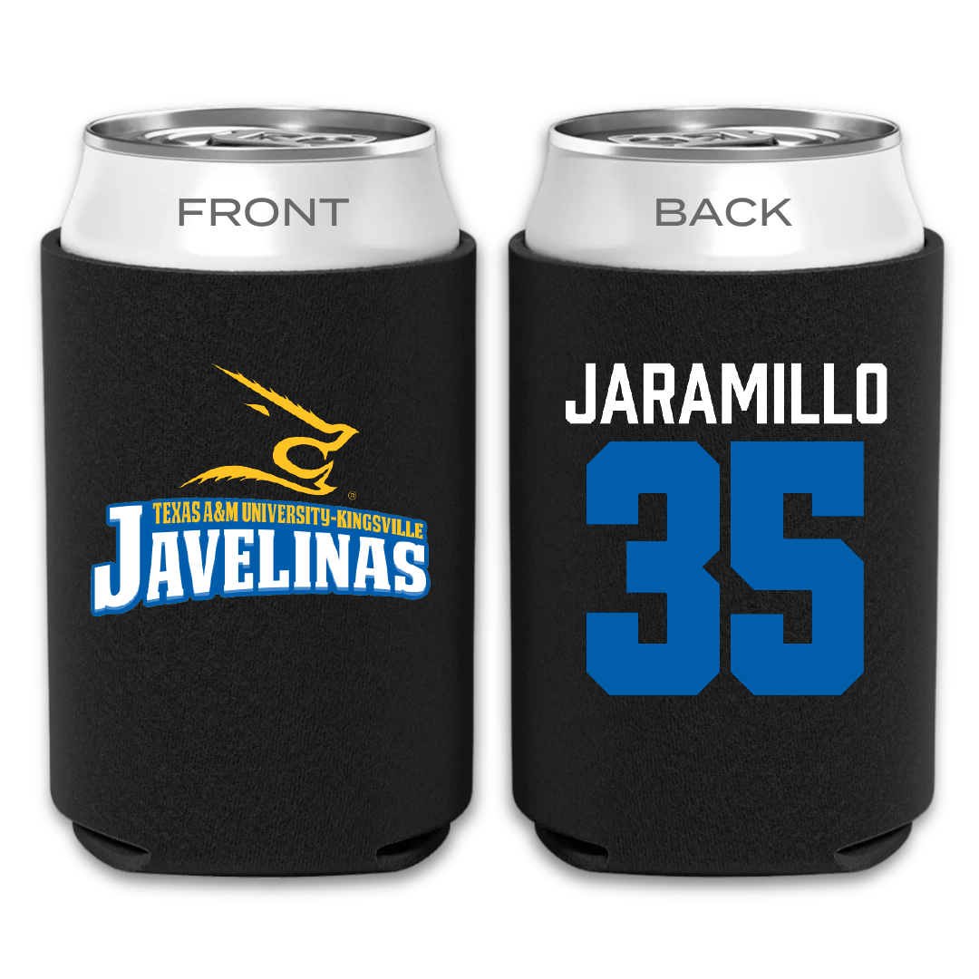Texas A&M University-Kingsville Football Black Can Cooler - #35 Luis Jaramillo