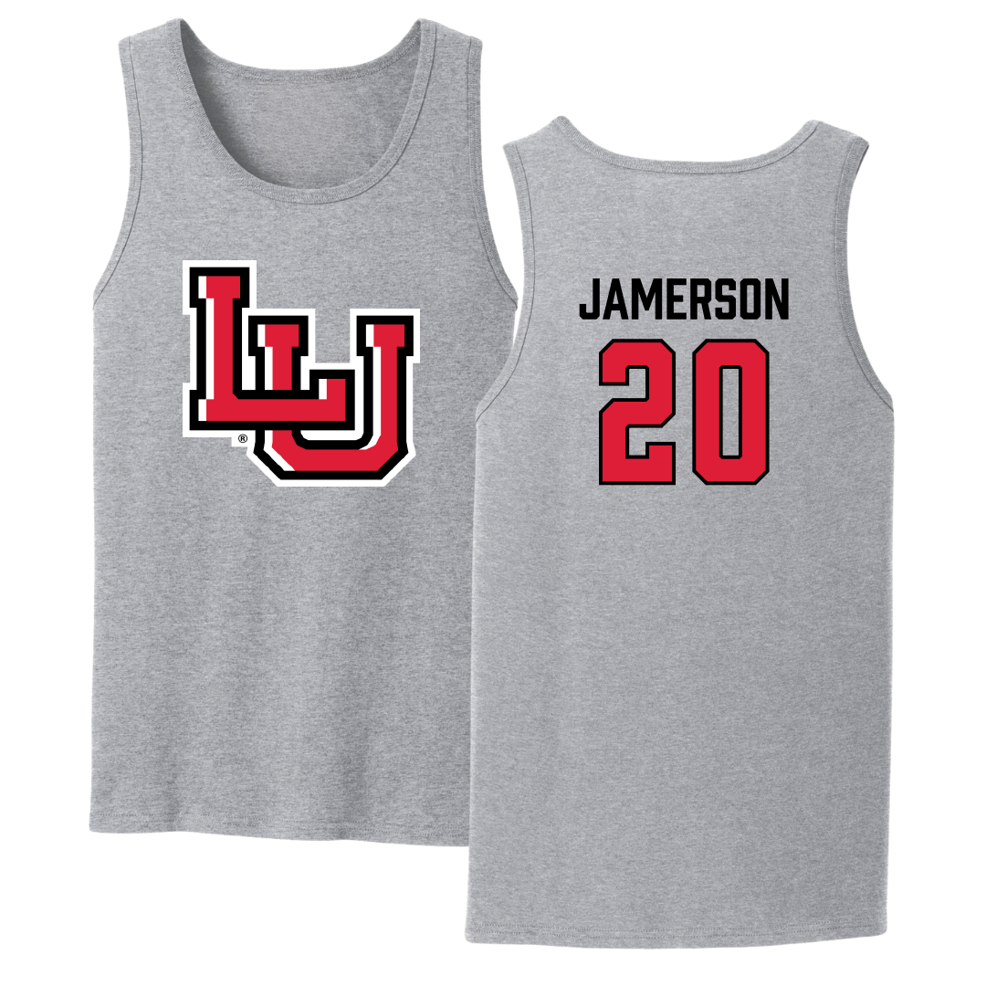 Lamar University Football Sport Gray Tank Top - #20 Kybo Jamerson