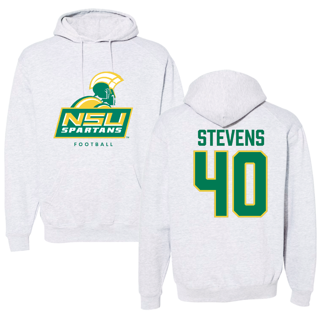 Norfolk State University Football Gray Hoodie - #40 Isaiah Stevens