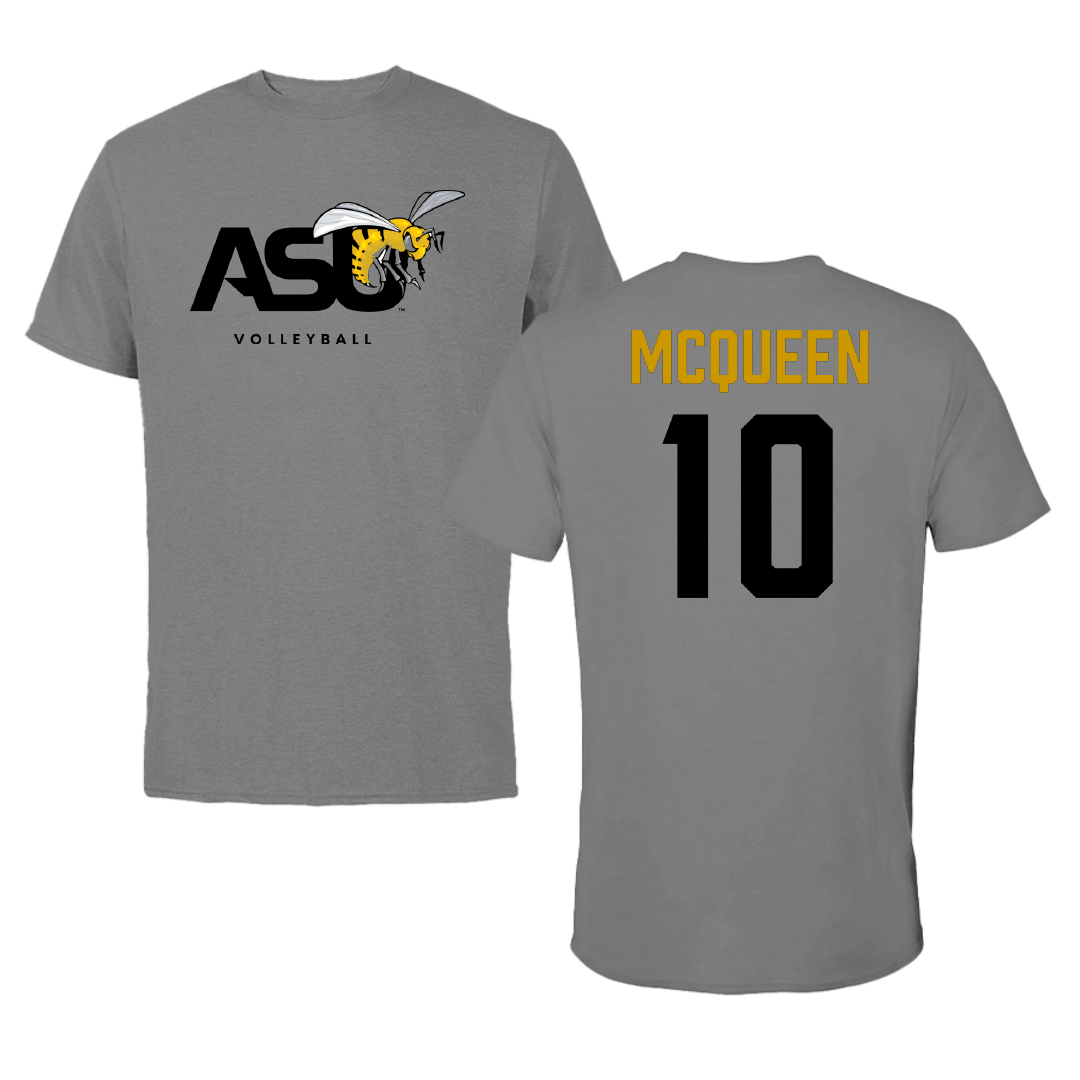 Alabama State University Volleyball (W) Dark Gray Tee - #10 Madisynne McQueen