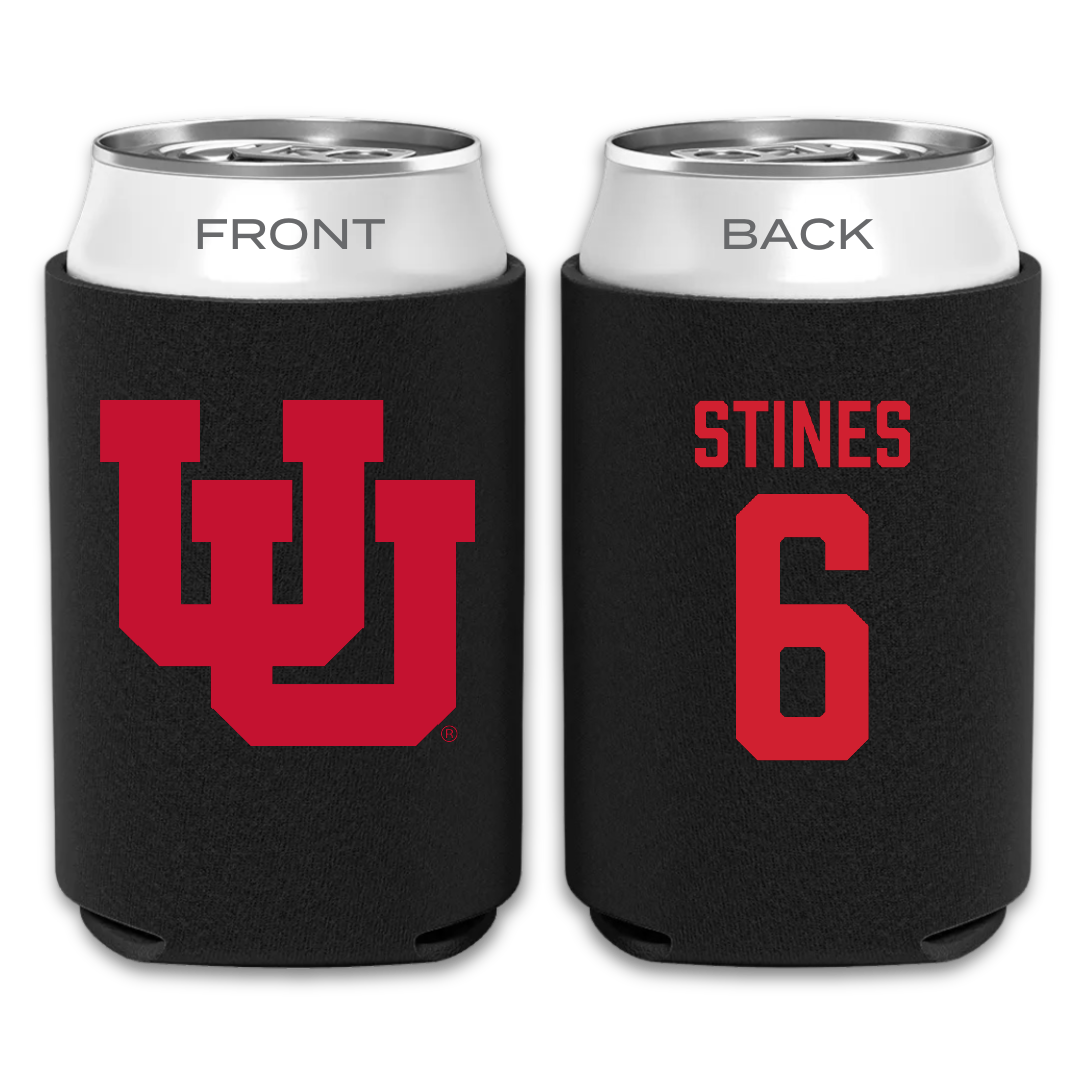 University of Utah Lacrosse Black Can Cooler - #6 Ryan Stines