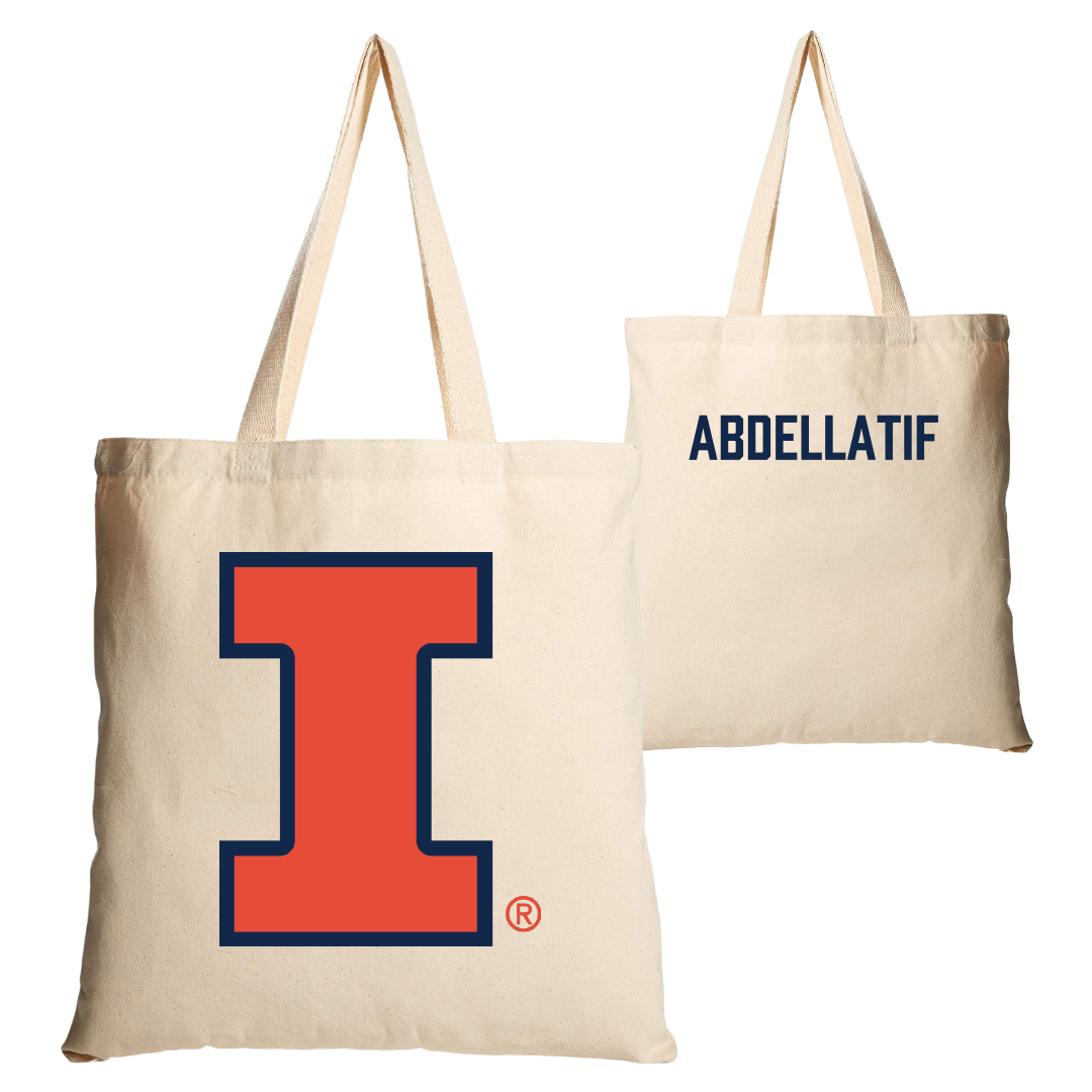 University of Illinois TF and XC Tan Canvas Tote Bag - Noor Abdellatif