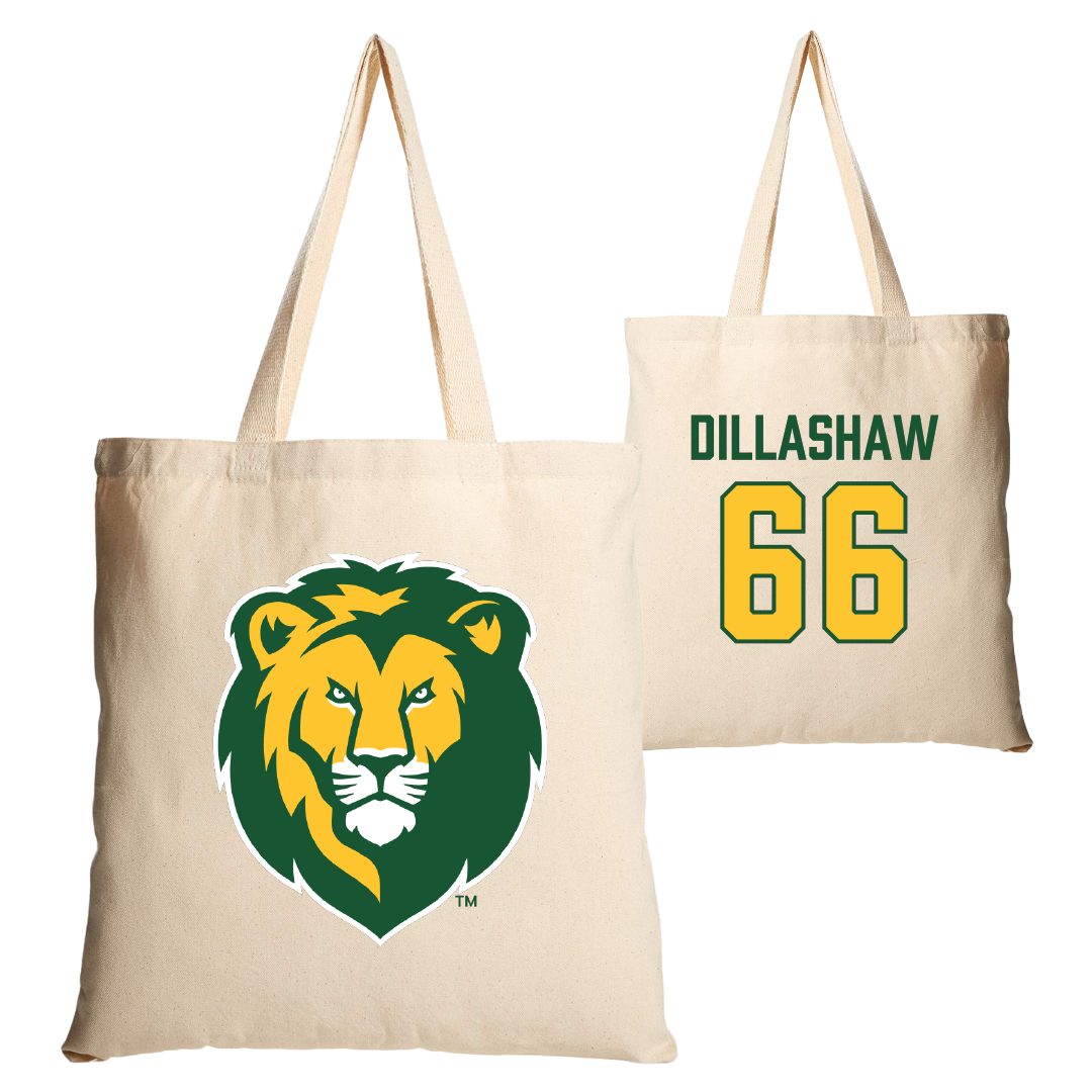 Southeastern Louisiana University Football Tan Canvas Tote Bag - #66 Carson Dillashaw