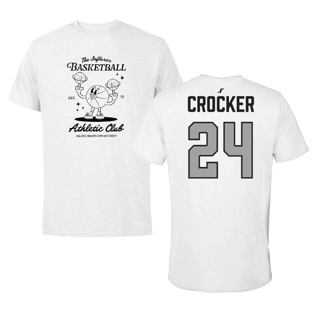 Basketball White Influxer Athletic Club Tee - #24 Lauren Crocker