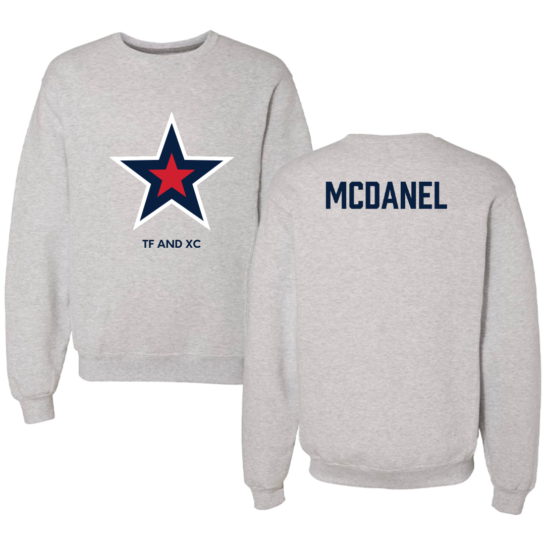 Robert Morris University TF and XC Light Gray Crewneck - Hannah McDanel