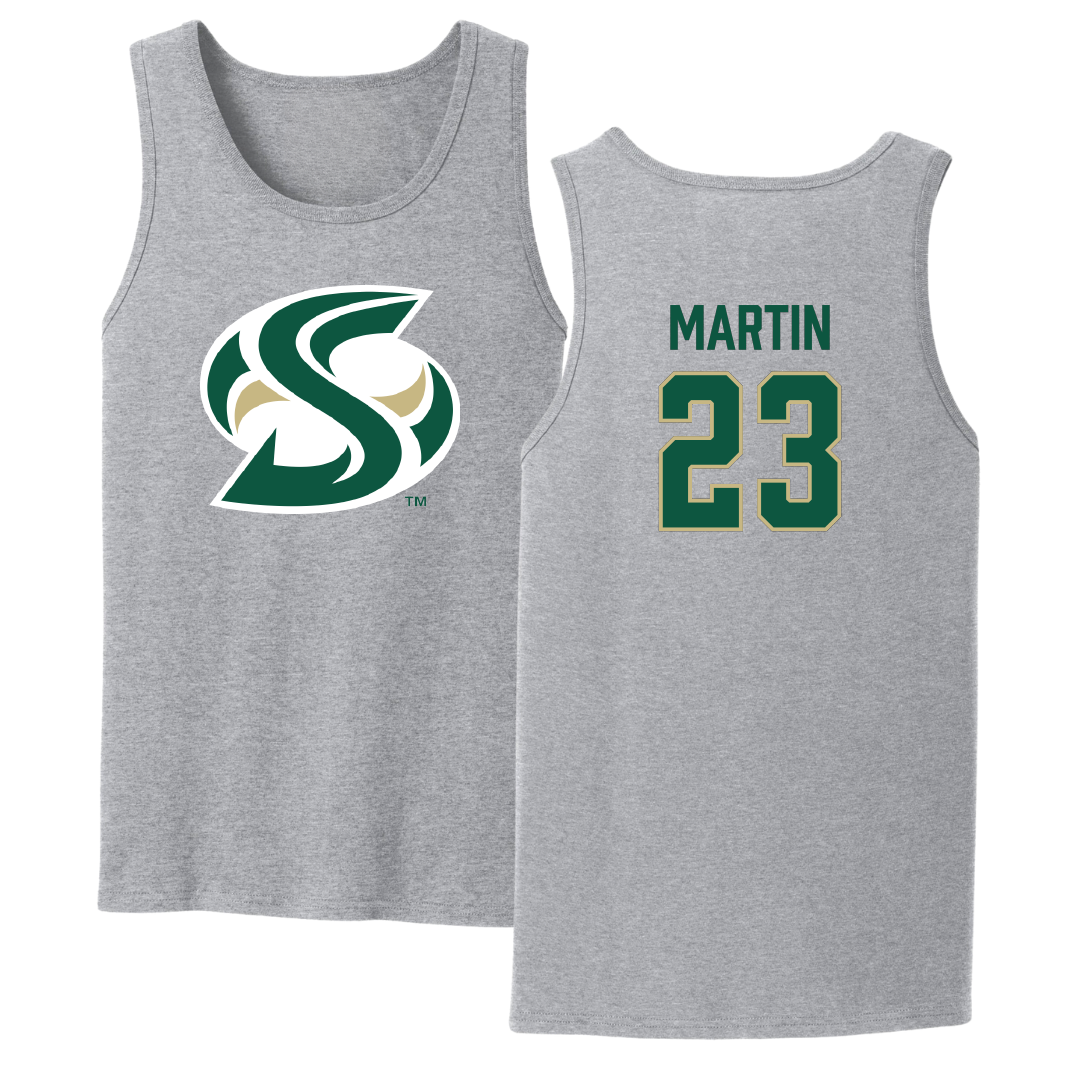 Sacramento State University Basketball (W) Sport Gray Tank Top - #23 Jaydia Martin