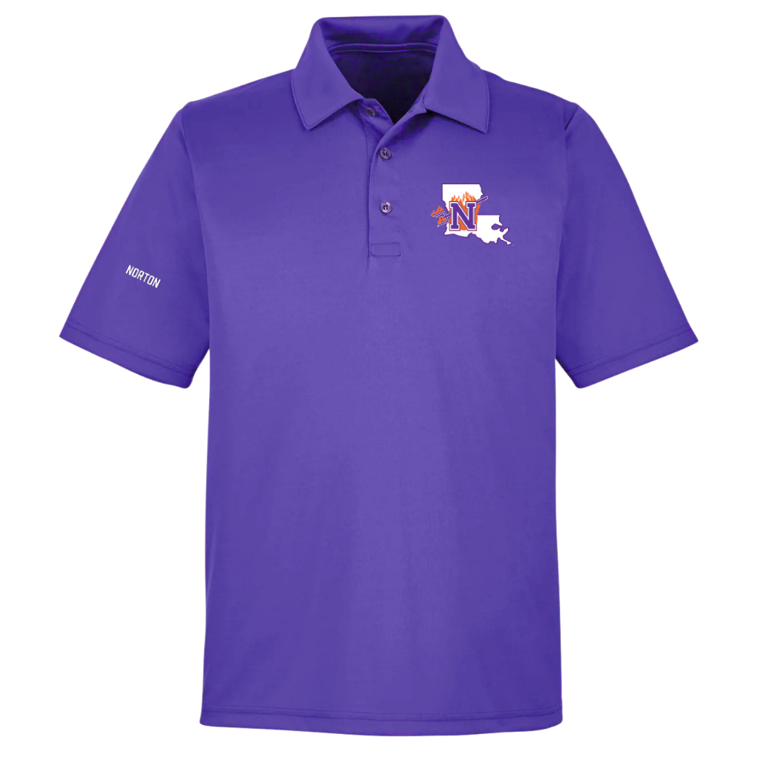 Northwestern State University TF and XC Purple Polo - Robert Norton