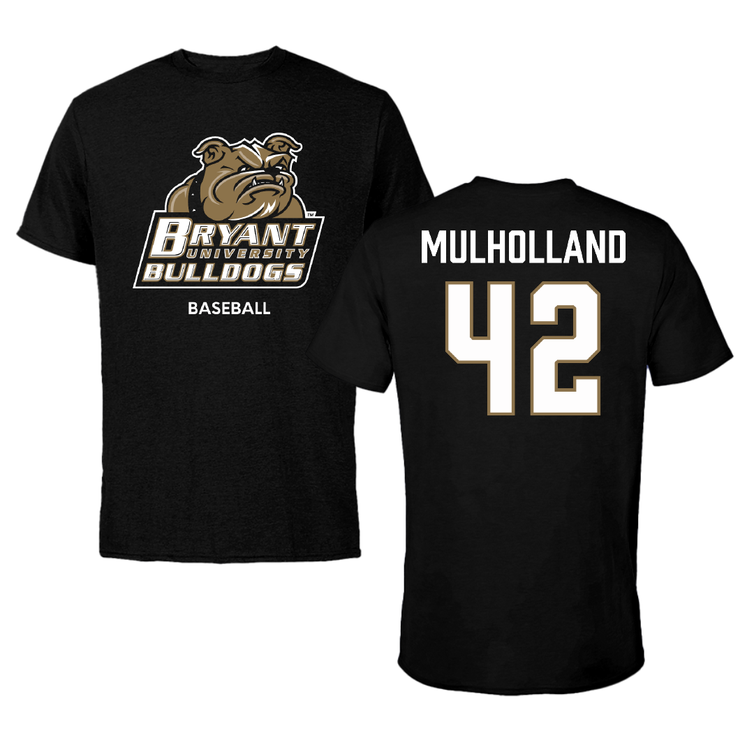 Bryant University Baseball Black Performance Tee - #42 Billy Mulholland