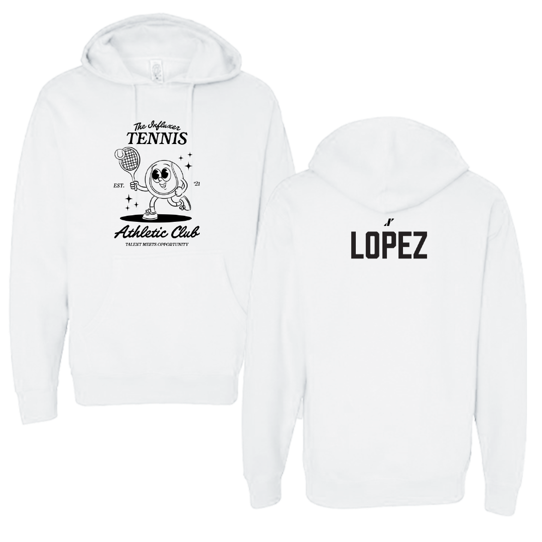 Tennis White Influxer Athletic Club Hoodie - Qavia Lopez
