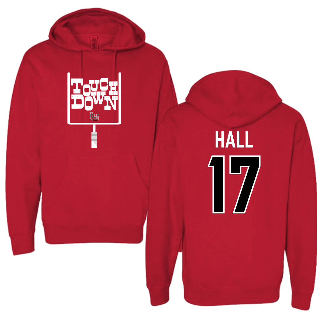 Lamar University Football Red Touchdown Hoodie - #17 Vontravious Hall