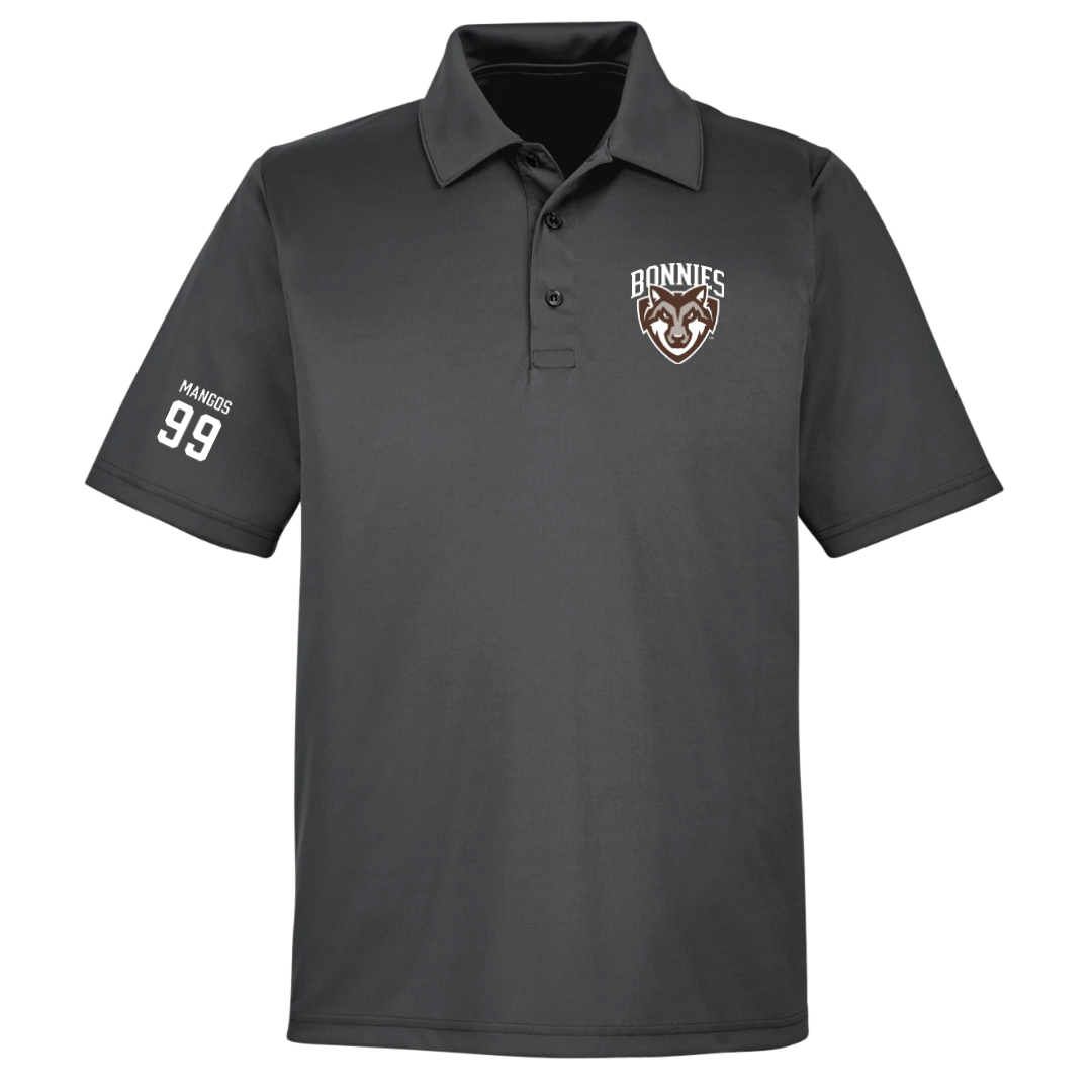 St. Bonaventure University Softball Dark Gray Polo - #99 Reagan Mangos