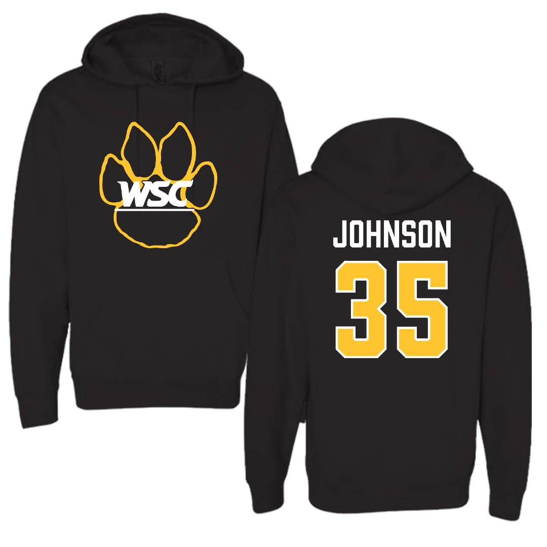 Wayne State College (Nebraska) Football Black Hoodie - #35 Luke Johnson
