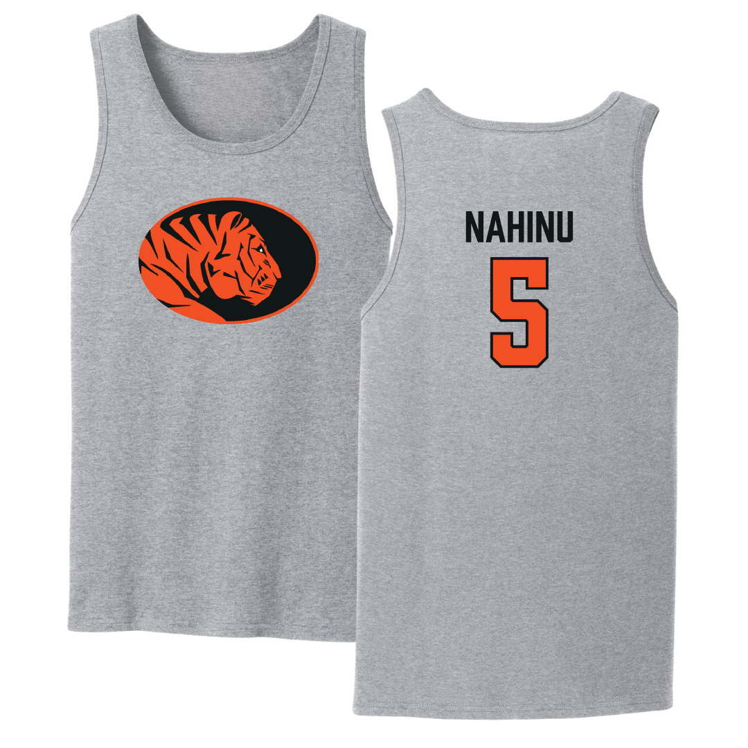 East Central University Volleyball Sport Gray Tank Top - #5 Angel Nahinu
