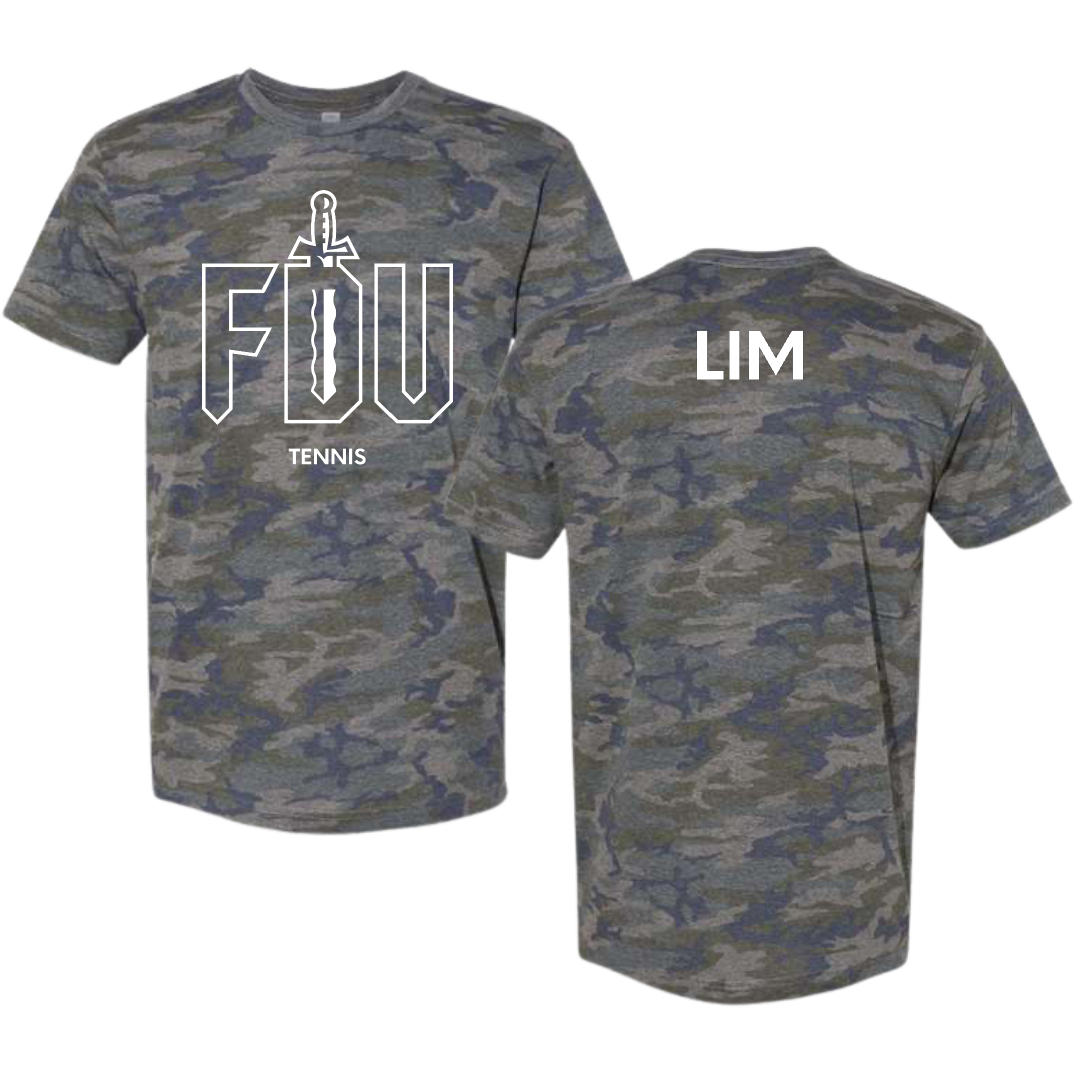 Fairleigh Dickinson University-Metropolitan Campus Tennis (W) Vintage Camo Tee - Anastasia Lim