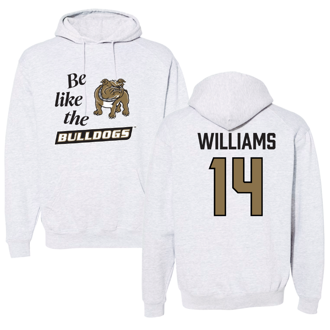 Bryant University Football Light Gray Be Like Us Hoodie - #14 Ryan Williams