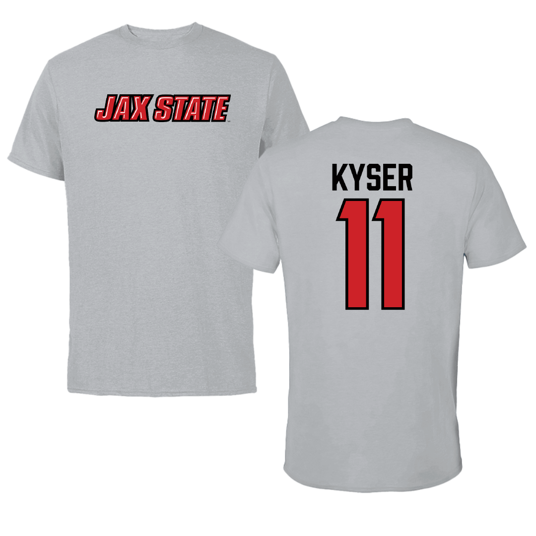 Jacksonville State University Softball Sport Gray Tee - #11 Makalyn Kyser
