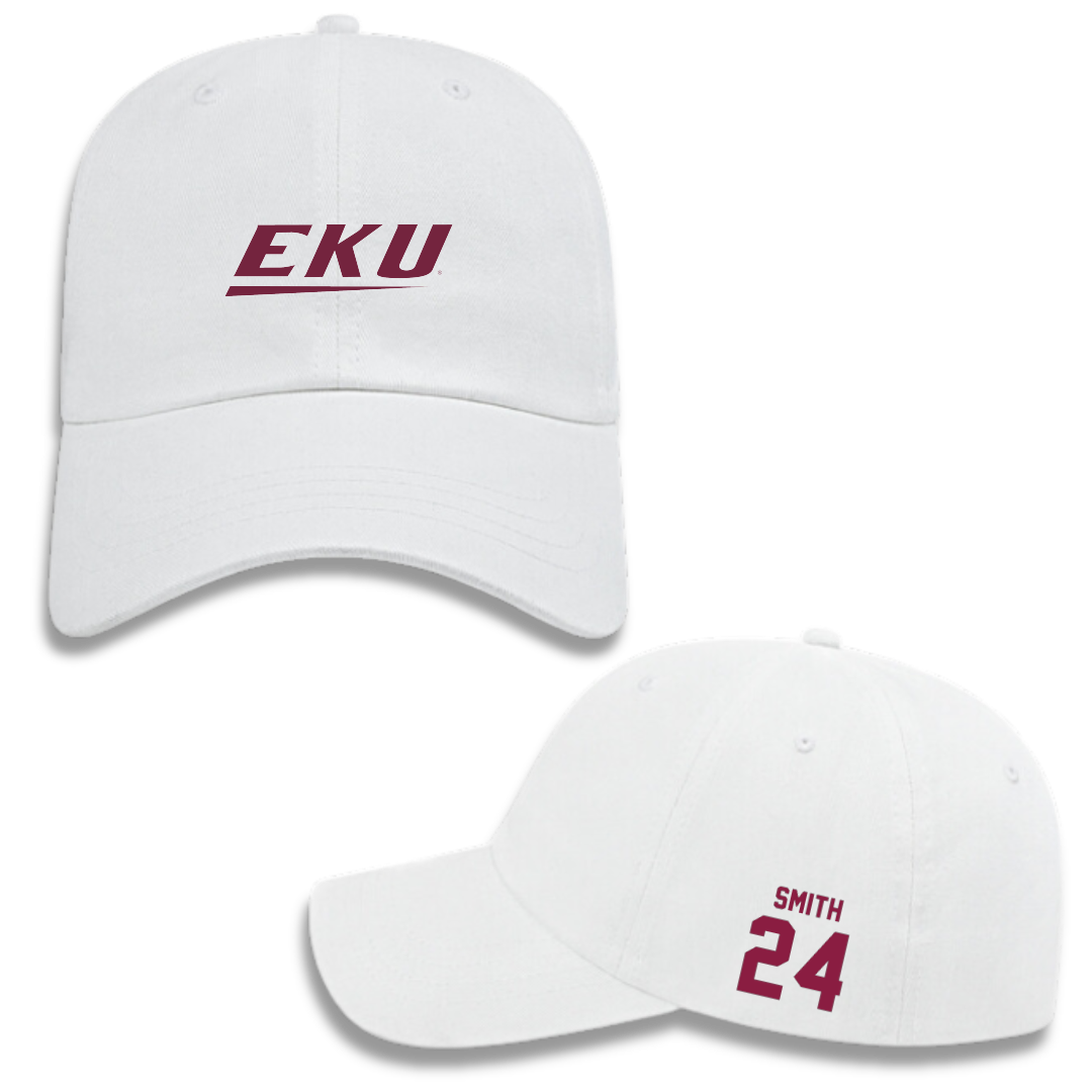 Eastern Kentucky University Football White Hat - #24 Kaden Smith