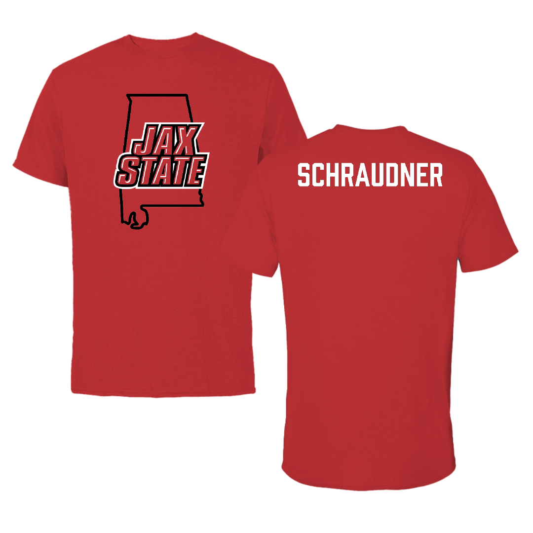 Jacksonville State University TF and XC Red State Performance Tee - Trinity Schraudner