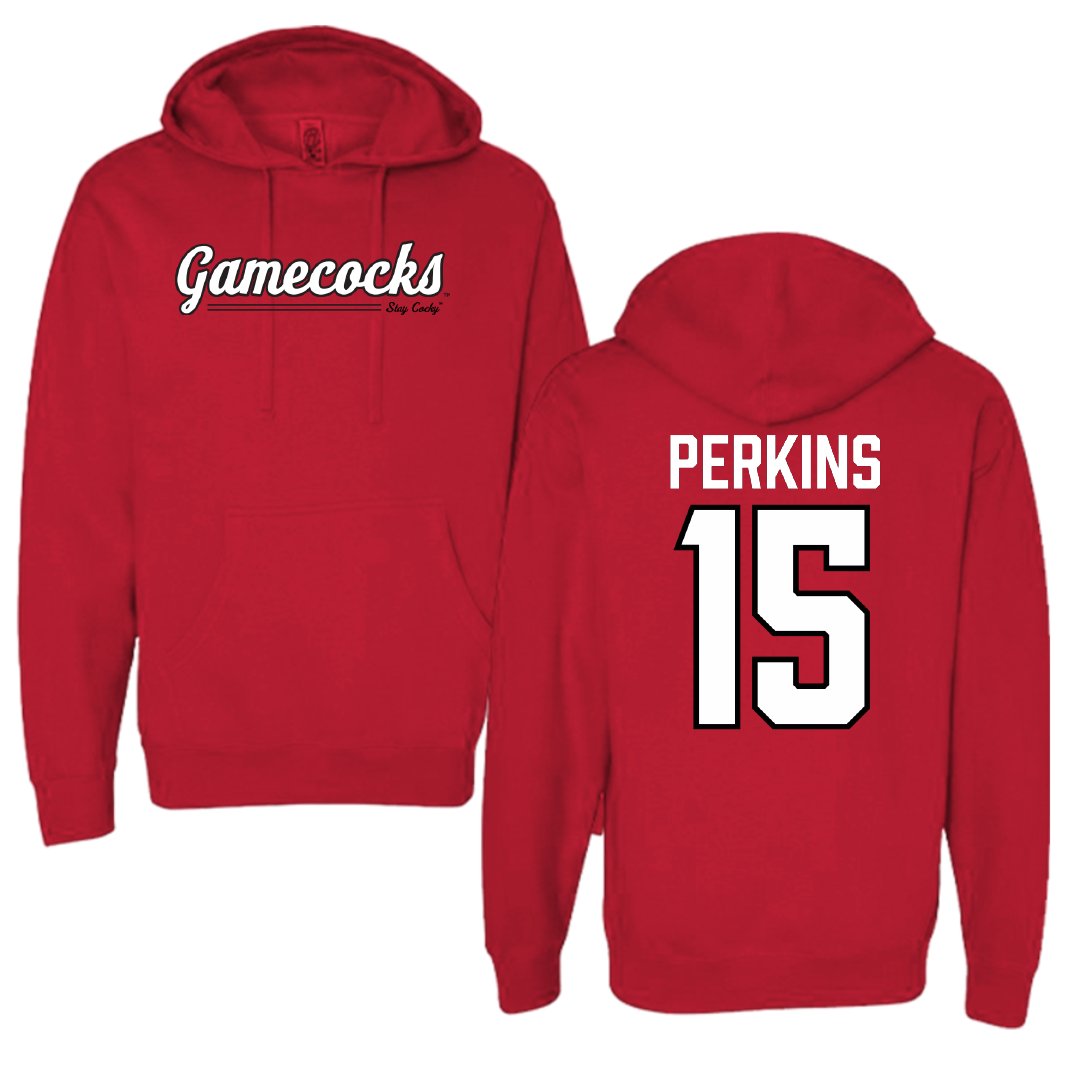 Jacksonville State University Softball Red General Hoodie - #15 Abbi Perkins