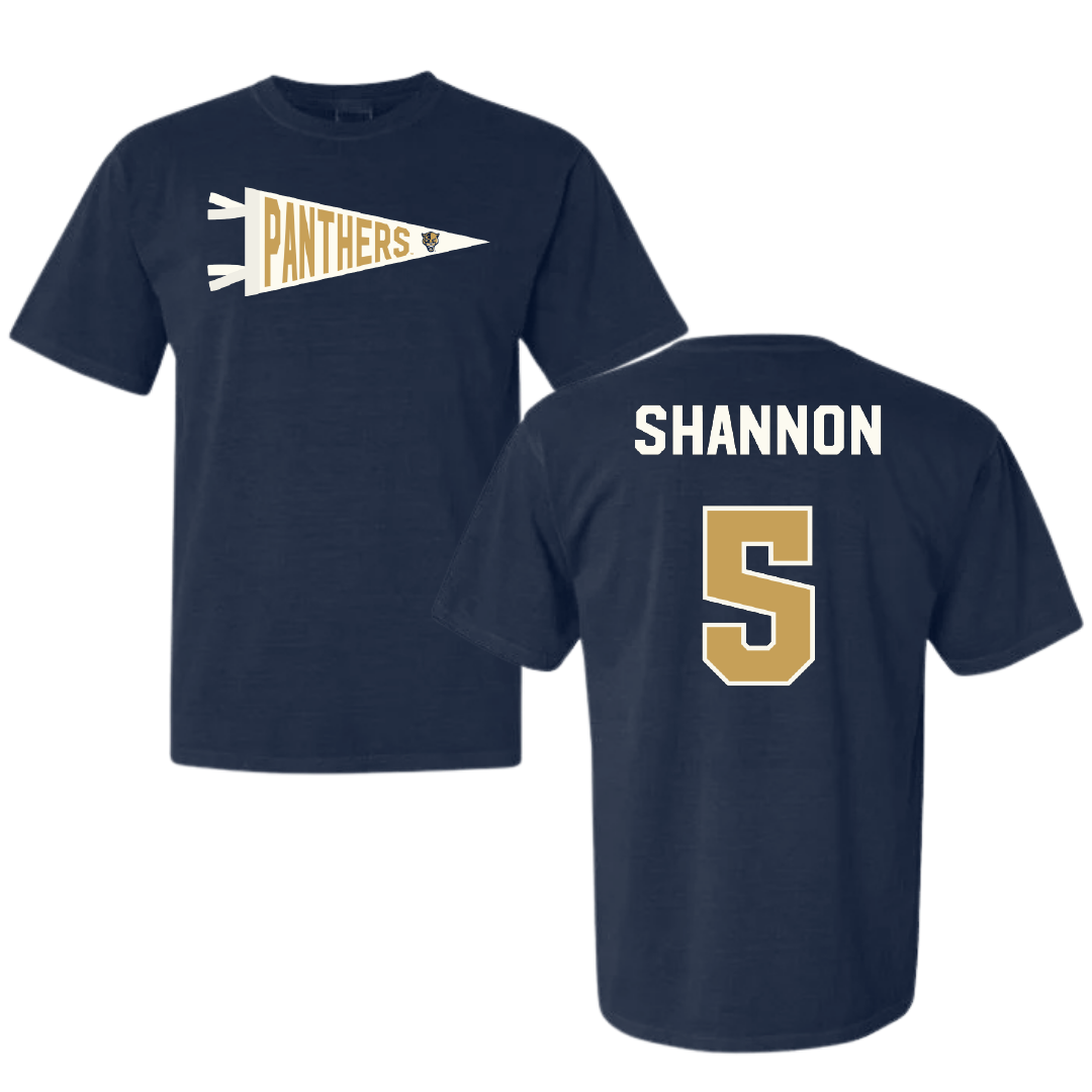 Florida International University Football Navy Pennant Comfort Colors Tee - #5 Steven Shannon