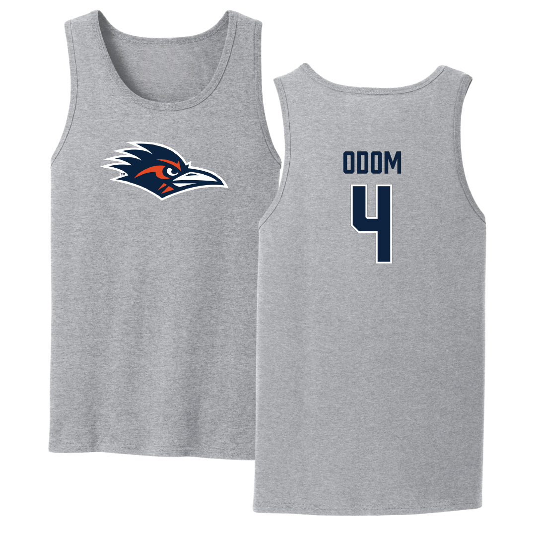 University of Texas at San Antonio Baseball Sport Gray Tank Top - #4 Tye Odom