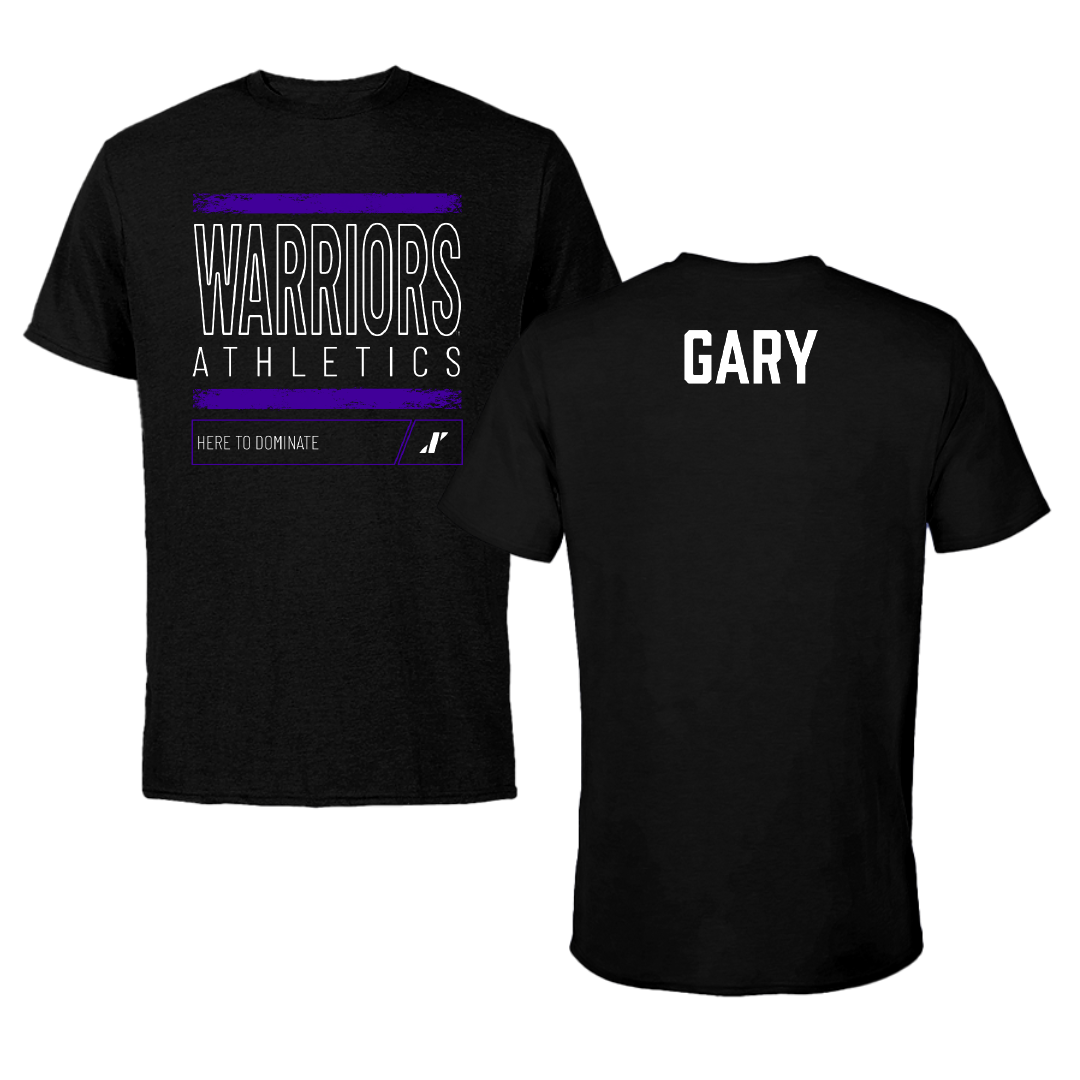 Winona State University Tennis Black Dominate Performance Tee - Skylar Gary