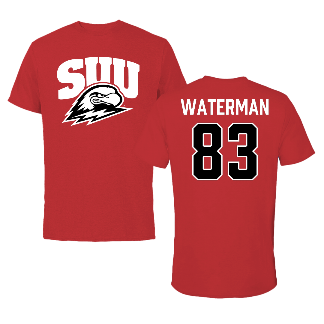 Southern Utah University Football Red Performance Tee - #83 Bryson Waterman
