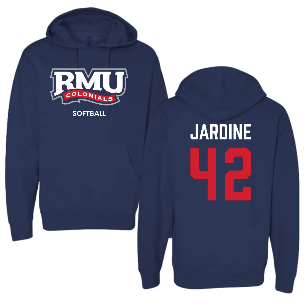Robert Morris University Softball Navy Hoodie - #42 Katlyn Jardine