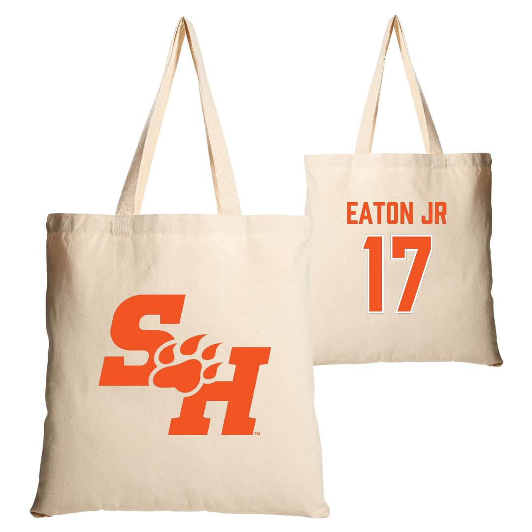 Sam Houston State University Football Tan Canvas Tote Bag - #17 Christopher Eaton Jr