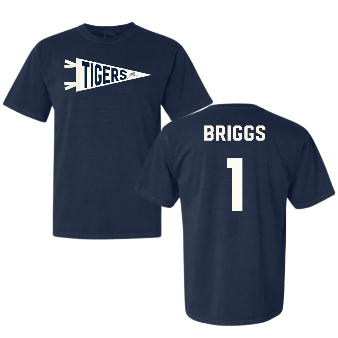Jackson State University Volleyball Navy Pennant Comfort Colors Tee - #1 Hope Briggs