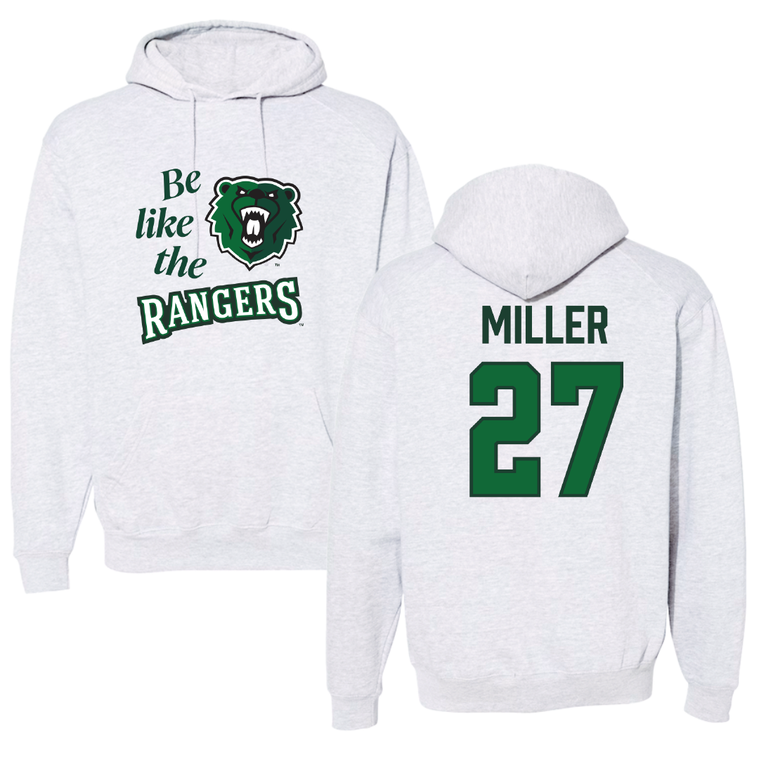 University of Wisconsin-Parkside Baseball Light Gray Be Like Us Hoodie - #27 Brennen Miller