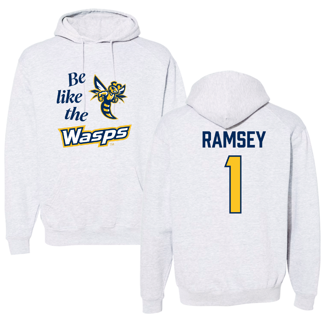 Emory & Henry College Basketball (W) Light Gray Be Like Us Hoodie - #1 Lyndie Ramsey
