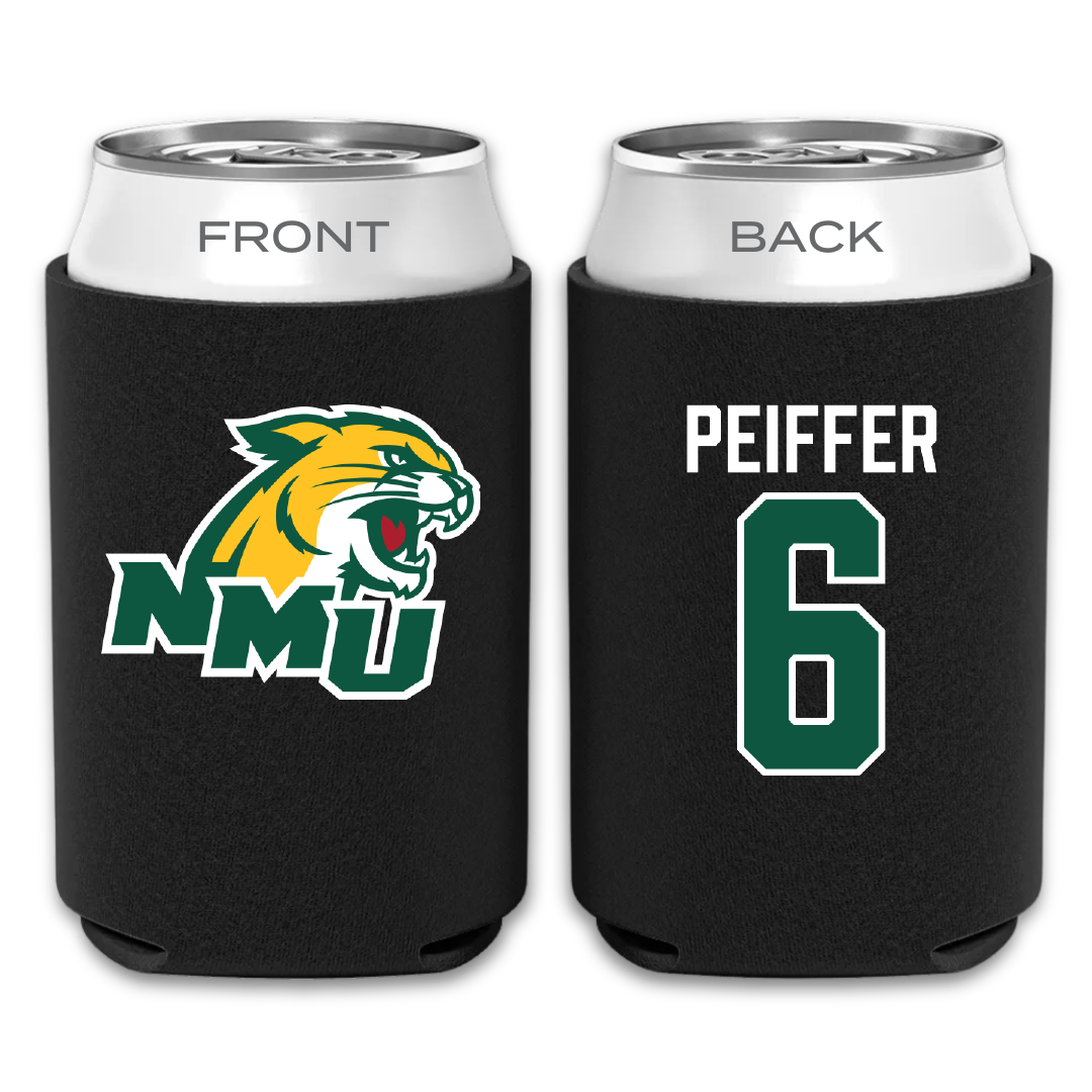 Northern Michigan University Football Black Can Cooler - #6 Sam Peiffer