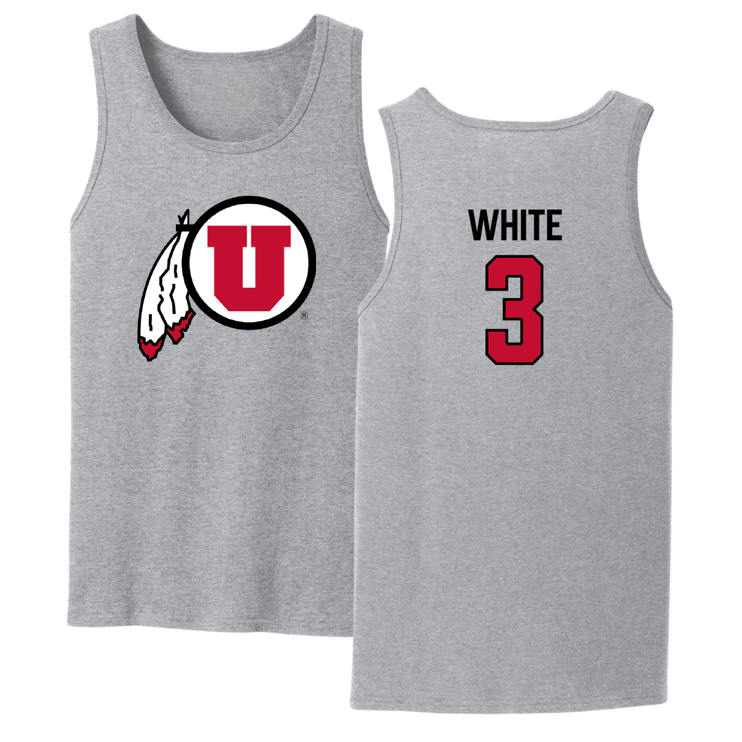 University of Utah Basketball Sport Gray Tank Top - #3 Lani White