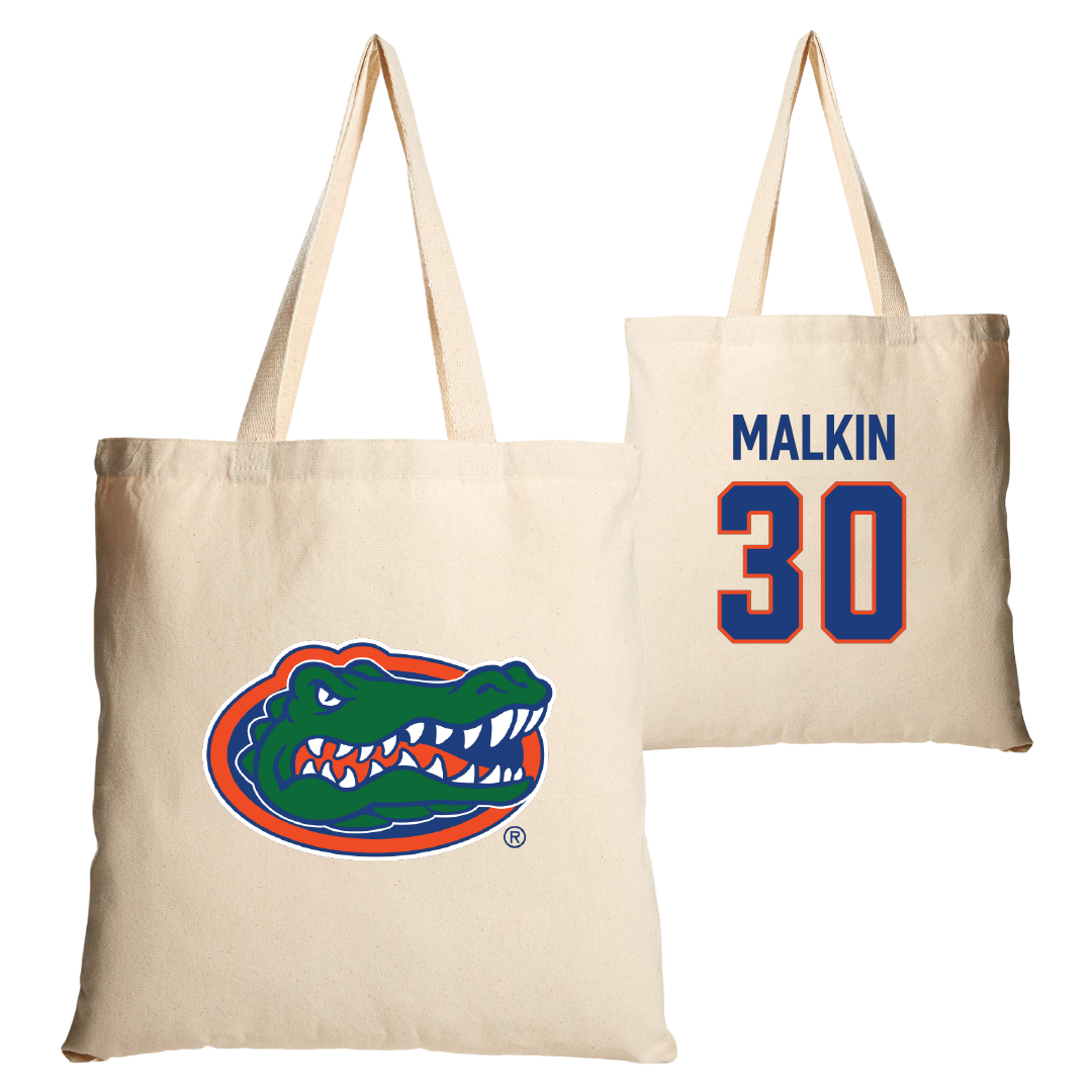 University of Florida Soccer Tan Canvas Tote Bag - #30 Amelia Malkin